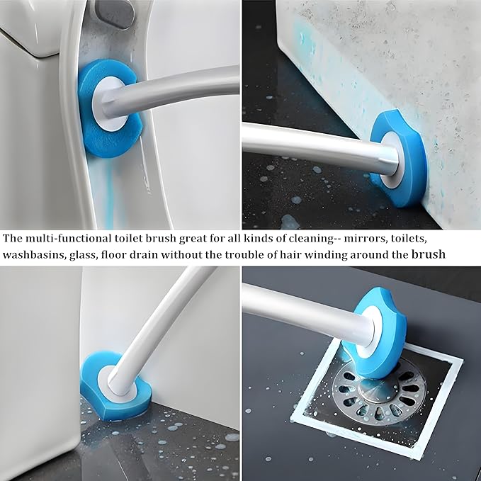 56 Count Toilet Bowl Wand Refills KIRIKIT Wall-Mounted Disposable Toilet Cleaner Brush Heads for Bathroom Toilet Scrubber Cleaning Accessories Lavender Lemon Ocean