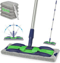 Microfiber Mops for Hardwood Floor Cleaning: MEXERRIS Flat Floor Mop with 4 Washable Pads 59 Adjustable Handle - Dust Dry Mops for Kitchen Bathroom Tile Laminate Wood Vinyl - Home Commercial Mop