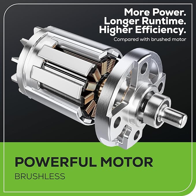 Greenworks 24V Brushless Cordless Stick Vacuum Lightweight Handheld Pet Anti-Allergen HEPA Filtration Hard Floor Carpet Car 4Ah Battery and 30-Minute Charge Time (Green)