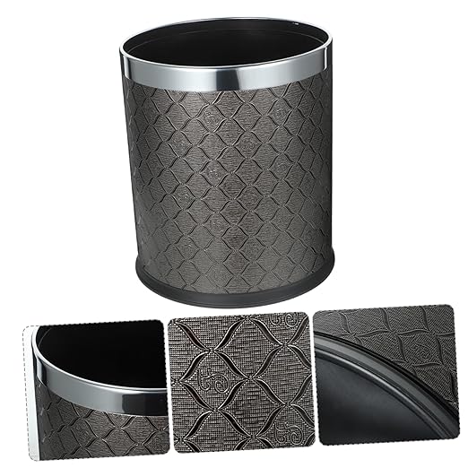 Household Plastic Trash Can Simple Design Wastebasket for Bedroom Bathroom Office Sturdy Structure Easy to Use Versatile Garbage Container for Home Decor
