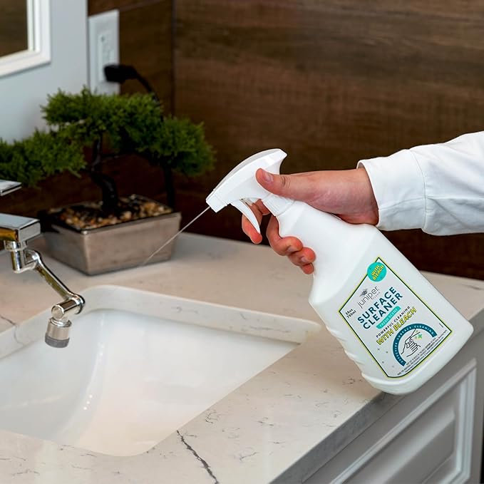 Juniper Surface Cleaner With Bleach All-Purpose Cleaner for Bathroom Kitchen Toilet 25 Fl. Oz Trigger Spray Bottle (Pack of 4) Total 100 Ounce