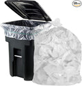 APQ Outdoor Trash Bags Large 40 x 46 Pack of 125 Clear Trash Can Liners Thin 1.1 Mil Polyethylene Big Garbage Bags Unscented Leakproof Waste Basket Bags 40-45 Gallons Kitchen Waste Basket Liner