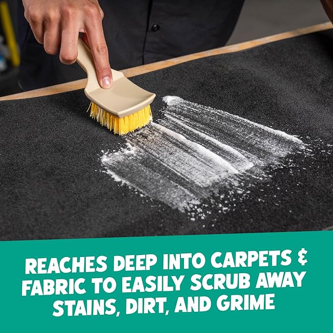 Chemical Guys Induro 7 Heavy Duty Nifty Carpet &amp Upholstery Detailing Brush 2 Pack – Deep Cleaning Brushes for Fabric Carpet and Upholstery - for Automotive RV and Home Interior Detailing