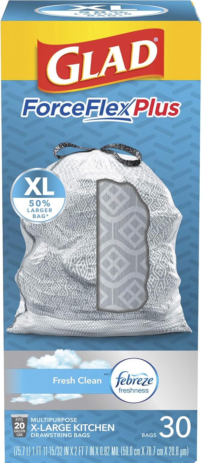 Glad ForceFlex KitchenPro Drawstring Bags