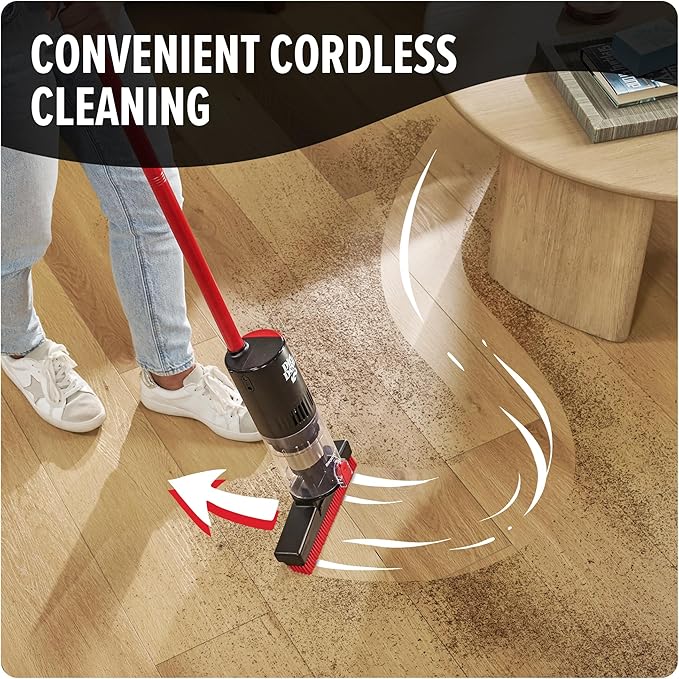Dirt Devil Broom Vac Cordless Hard Floor Cleaner Lightweight Bagless Rechargeable Clean Every Corner Nook Cranny and Edge Cordless Vacuum Cleaners for Home Use