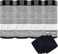 Swanky Stainless Steel Cleaner Wipes - Grime &amp Grease Remover Kitchen Cleaning Supplies - Clean &amp Shine For Stove Top Refrigerator Sink Oven &amp Household Appliances - Canister 200 Cou