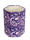 Handmade Cotton Paper Waste Basket Stylish Trash Can for Home or Office (1 Blue Pink MUKAT)