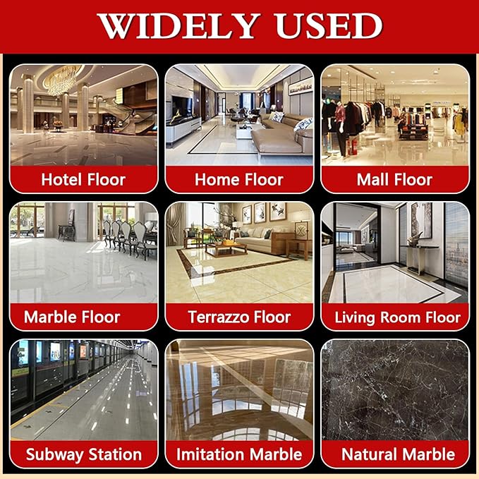 Professional Marble Polish Polishing Kit Marble &amp Granite Polishing Liquid – Restores Shine Safe for Quartz Travertine Tile – High-Gloss Finish Long-Lasting Protection (2.2LB)
