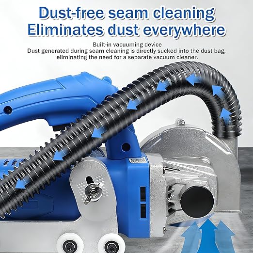 Professional Grout Removal Tool 1200W Powerful Electric Tile Joint Cleaner with 100mm Blade Tile Grout Remover Machine for Removing Old Cement Caulking Agent