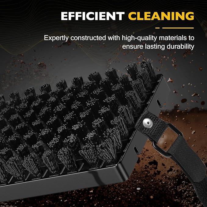 Truck Step Mounted Brush – Heavy Duty Boot Brush Cleaner for Trucks RVs SUVs &amp Semis – Fast Mud Removal with No-Tool Install – Built for Outdoor Work and Off-Road Demands