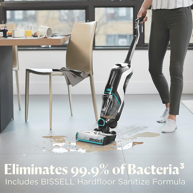 Bissell CrossWave Cordless Max Vacuum Mop All in One Wet and Dry Vac Combo Hard Floor Cleaner and Area Rugs Cordless Mop Pack-in Formulas Included 2554A