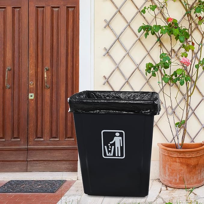 18 Gallon Large Trash Bags Black Garbage Bags 1 Roll/100 Counts