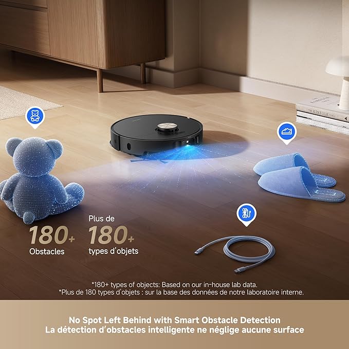 DREAME L50 Ultra Robot Vacuum and Mop Black with Auto-Empty and Mop Self-Cleaning Precise Obstacle Avoidance 19500Pa Suction HyperStream Detangling DuoBrush