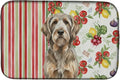 Caroline's Treasures Grizzle and Tan Otterhound Vegetables Dish Drying Mat Absorbent Dish Drying Mat Pad for Kitchen Counter Dish Drainer Mat for Countertop 14 x 21 Multicolor