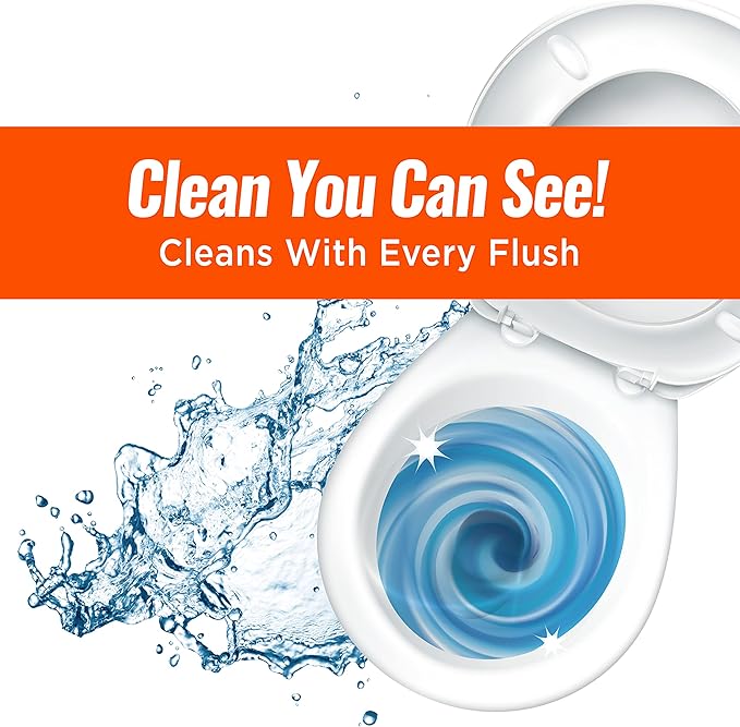 Ty-D-Bol Blue Tablets Value 5 Pack Cleans and Deodorizer Toilets for a Fresh Smelling Bathroom (Pack of 10)