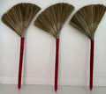 VIELAB Deluxe Vietnamese Natural Straw Broom /40 Handmade Soft Grass Broom for Indoor &amp Outdoor (3 Packs).