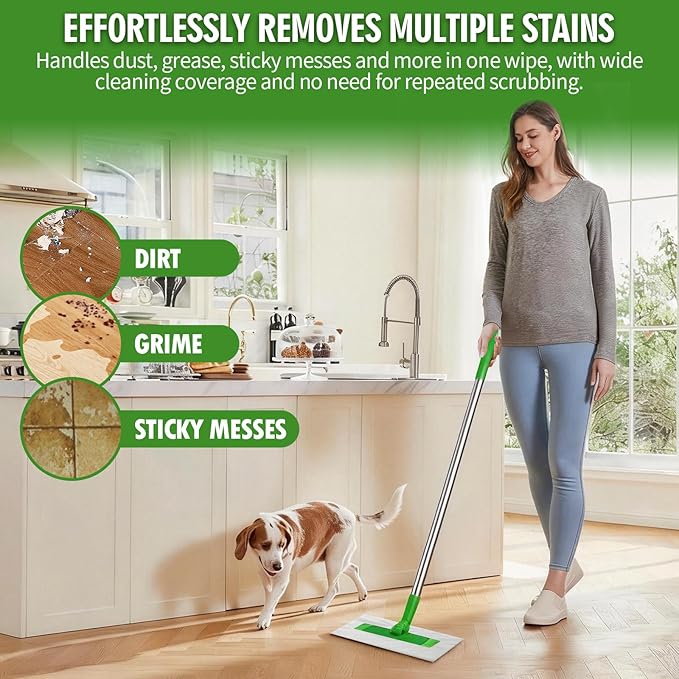 36 Count Heavy Duty Wet Pad Refills Compatible with Swiffer Sweeper Mop &amp Clorox Mop Disposable Unscented Wet Mopping Cloths for Multi-Surface Floor Cleaning