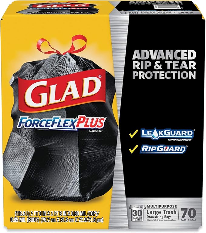 Trash Bags 30 gal. 1.05 mil PK70