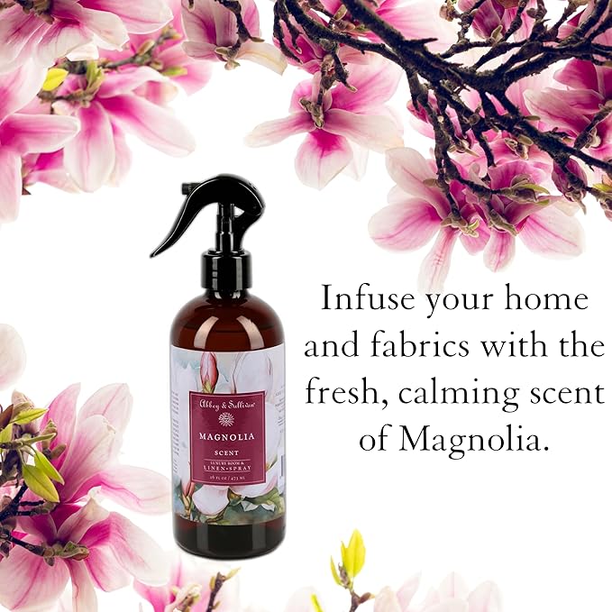 Abbey &amp Sullivan Linen Spray Magnolia Fabric Freshener and Fragrance Room Spray Pack of 2 16 oz
