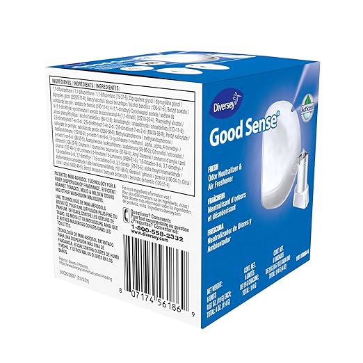 Diversey 101109644 Good Sense Odor Neutralizer &amp Air Freshener Commercial Automatic Spray System Fresh Scent Refill Cartridge 0.67-Ounce 6-Count (1 Box)