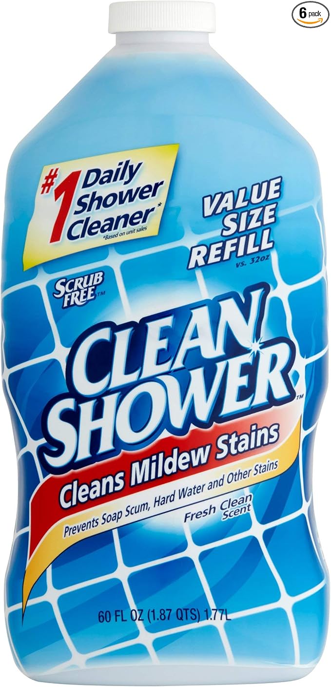 PACK OF 6 - Clean Shower Daily Shower Cleaner Refill 60 fl oz