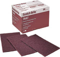 6 x 9 3M 07447 Scotch-Brite Maroon General Purpose Hand Pads (1-Pack of 20 Pads)
