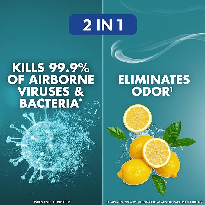 Lysol Air Sanitizer Spray with Bacterial Odor Eliminator for Home &amp Office Sanitizing Air Spray Air Freshener Alternative Simple Fresh + Cotton Blossom + Lavender Sky 10 oz (Pack of 3)