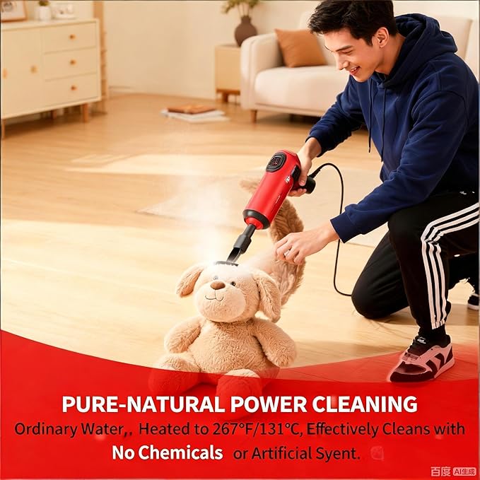 Handheld Steam Cleaner1200W Pressurized Multi-Surface Cleaner with Digital Display600ML Water Tank &amp 3 Temperature LevelsPortable Steam Cleaner for Home Car FloorTile with Multi-Attachments