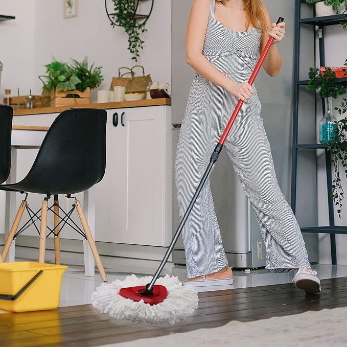 10 Pack Mop Replacement Heads Compatible with O Cedar Triangle Swivel Mops Spin Mop Microfiber Refills Deep Cleaning Easy to Replace