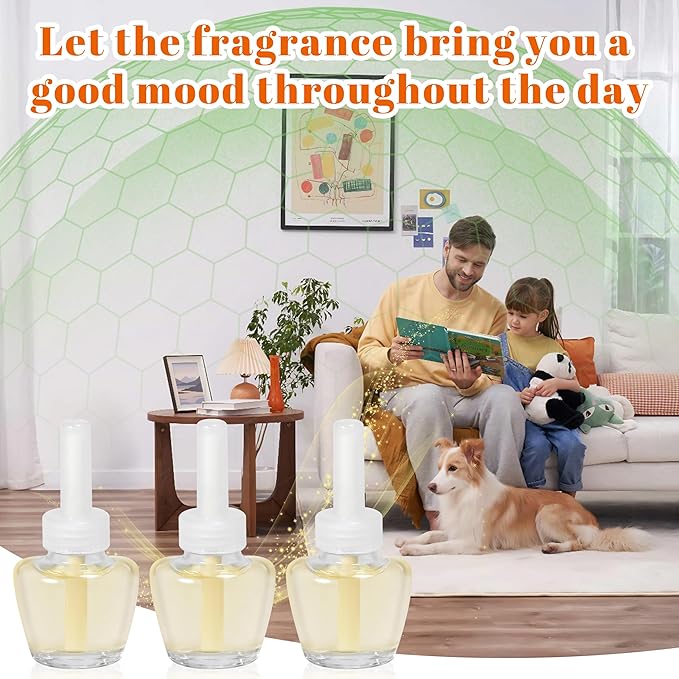 Plug In Air Freshener Refills Linen、Lavender &amp Vanilla Fragrance Blend Plugin Scents for Home &amp Bathroom 12 Pack Plugin Refill for Kitchen Compatible with Air Wick &amp Glade Not Include