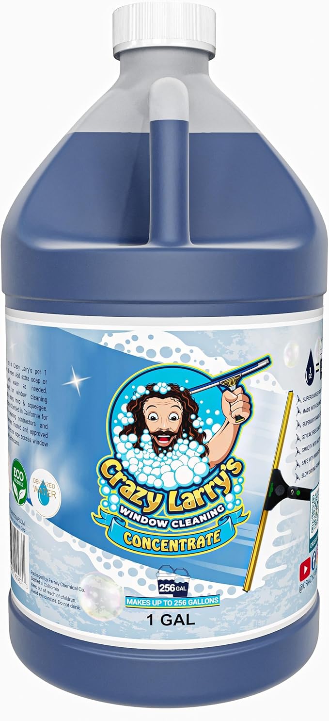 Crazy Larry's Window Cleaning Concentrate 1 Gallon Soap