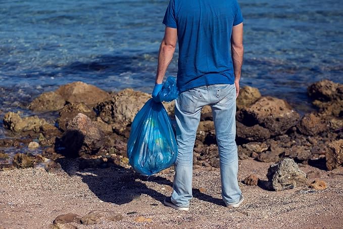 Reli. SuperValue 16-25 Gallon Recycling Bags | 120 Count | Blue Trash Bags