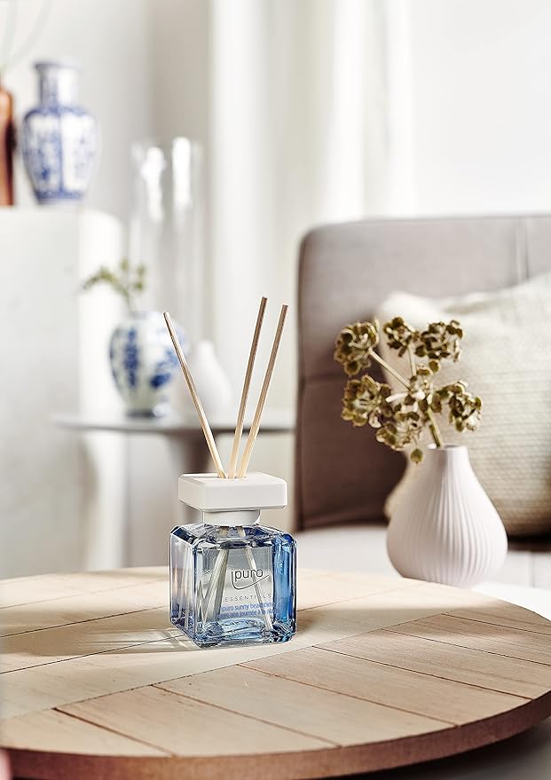 ipuro - Essentials Sunny Beachtime Room Fragrance 2 x 50 ml | Room Freshener with Grapefruit Lemon &amp White Musk Fragrance Aroma | Diffuser with Sticks | Air Freshener for the Home