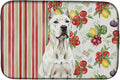 Caroline's Treasures Dogo Argentino Vegetables Dish Drying Mat Absorbent Dish Drying Mat Pad for Kitchen Counter Dish Drainer Mat for Countertop 14 x 21 Multicolor