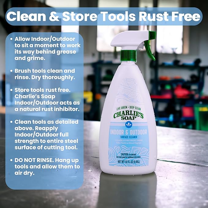 Charlie's Soap Indoor &amp Outdoor Surface Cleaner Refill Biodegradable Natural Outdoor Cleaning Spray – Safe for Indoor Use (32.00 Fl Oz (Pack of 2))
