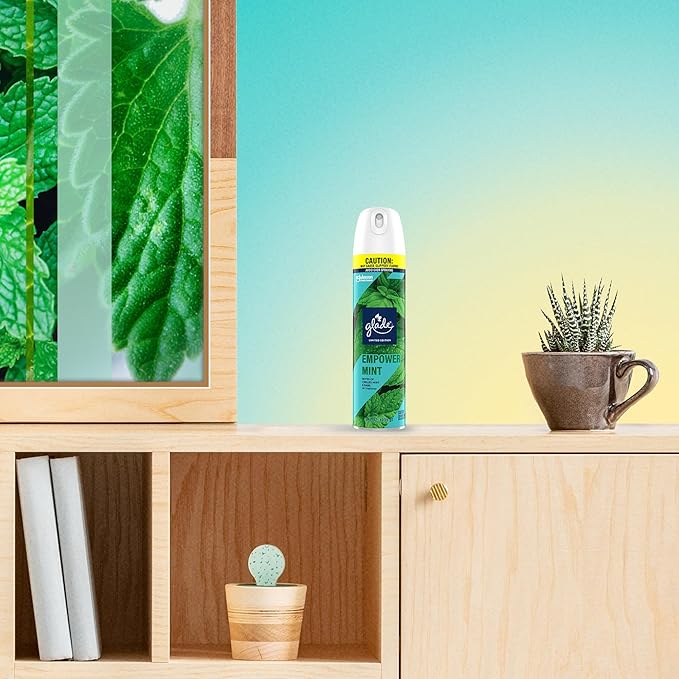 Glade Air Freshener Room Spray Empower Mint 8.3 oz 6 Count