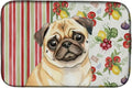 Caroline's Treasures Fawn Pug Vegetables Dish Drying Mat Absorbent Dish Drying Mat Pad for Kitchen Counter Dish Drainer Mat for Countertop 14 x 21 Multicolor