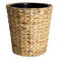 Wicker Trash Can Removable Liner 1.8Gallon Wicker Rattan Bathroom Trash Can Large Woven Bin for Office Hyacinth Waste Basket for Home Kitchen
