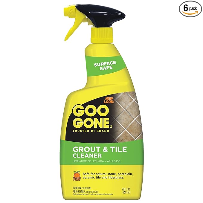 Goo Gone Cleaner Foaming Formula Fast-Acting Citrus Power Works on Unsealed Grout &amp Tile â€“ 6 Pack