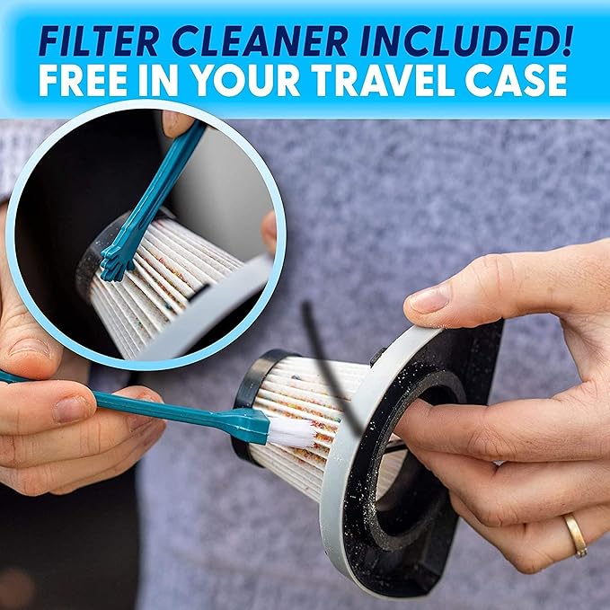 ThisWorx Car Vacuum Cleaner - Portable Handheld Mini Vacuum Cleaner W/ 16ft Cord Bag &amp Attachments - Small Vacuum for Car RV Boats Travel