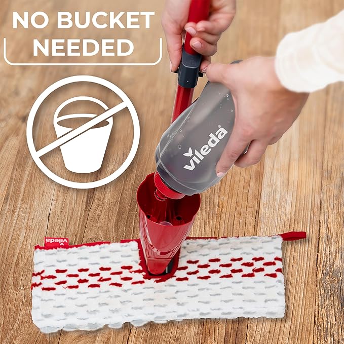 Vileda Spray mop with Tank for Wet Cleaning of Tiles parquet and Laminate Multicoloured