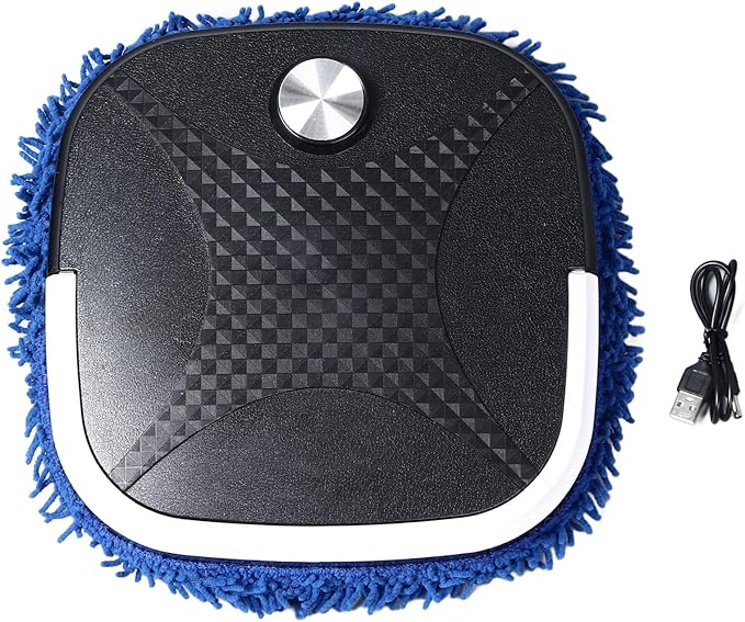 Fully Automatic Mop Cleaner Low Noise USB Rechargeable Slim Design Dry Wet Mopping Robot for Pet Hair Dust Removing Compact Size for Hardwood Tile Floors