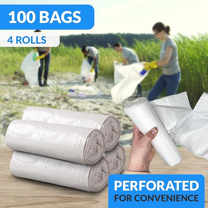 Reli. 55 Gallon Trash Bags Heavy Duty (100 Count) | Clear | Twist Ties Included | Extra Tough Leak-Proof Garbage Bags | Ideal for Large Clean Ups