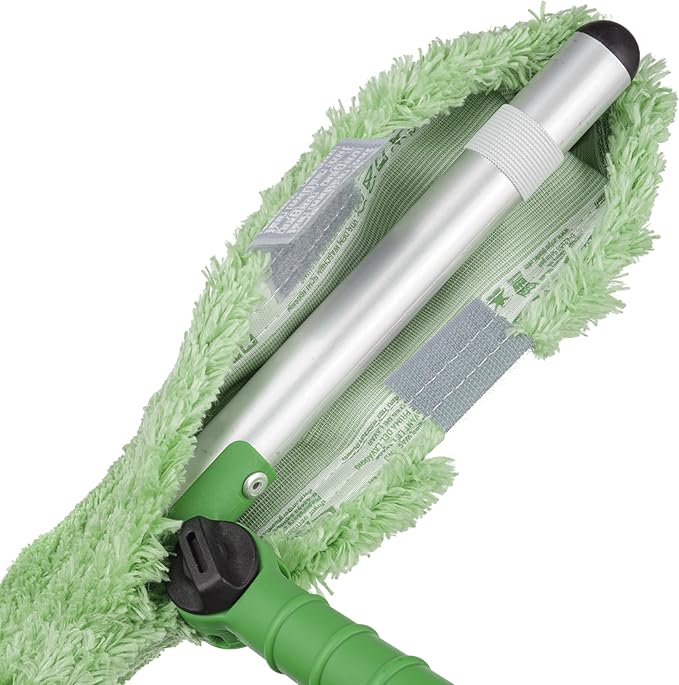 Unger Commercial 14 Micro StripWasher® Sleeve – High-Absorption Microfiber with Integrated Scrub Pad for Streak-Free Window Cleaning NS350