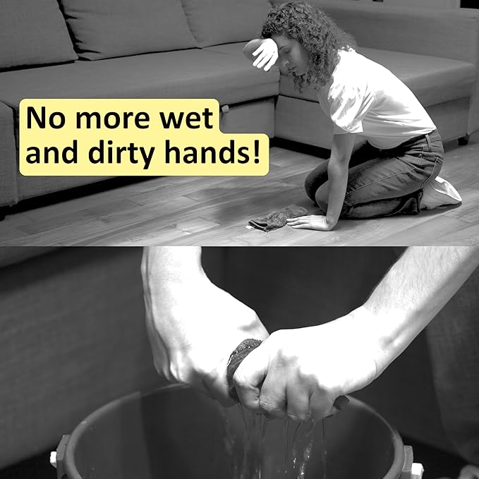 OneTouch GO! Floor Cleaner Floor Mops Sponge Mops Mop with Wringing Function (Cleanow OneTouch GO! Mop + 2 Refills)