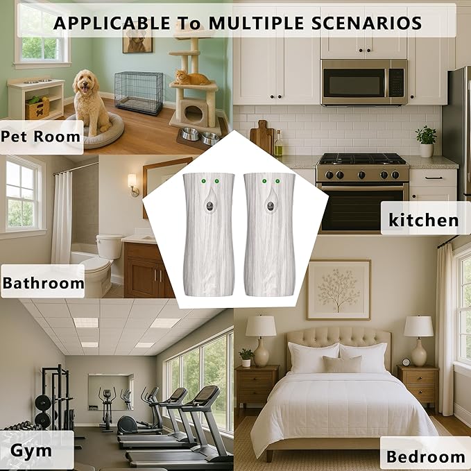 Automatic Air Freshener Spray Dispenser 6-Pack Wall Mounted or FreestandingMultiple Time SettingsCommercial and Home Use in Bathrooms Offices Living Rooms and Commercial Places (BHW 1121)