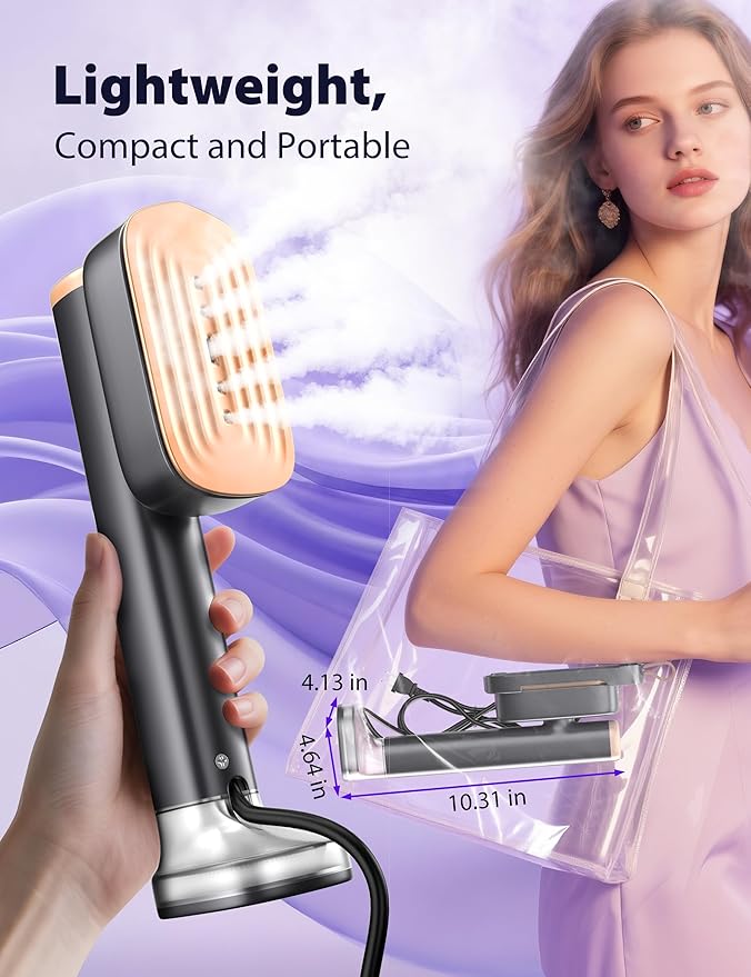 Sundu Steamer for Clothes15s Fast Heat-up Handheld Garment Steamer35mins Runtime &amp 180ml Large Tank25g/min SteamCeramic PanelStands on DeskWrinkle Remover for Travel Home Office(Blue)