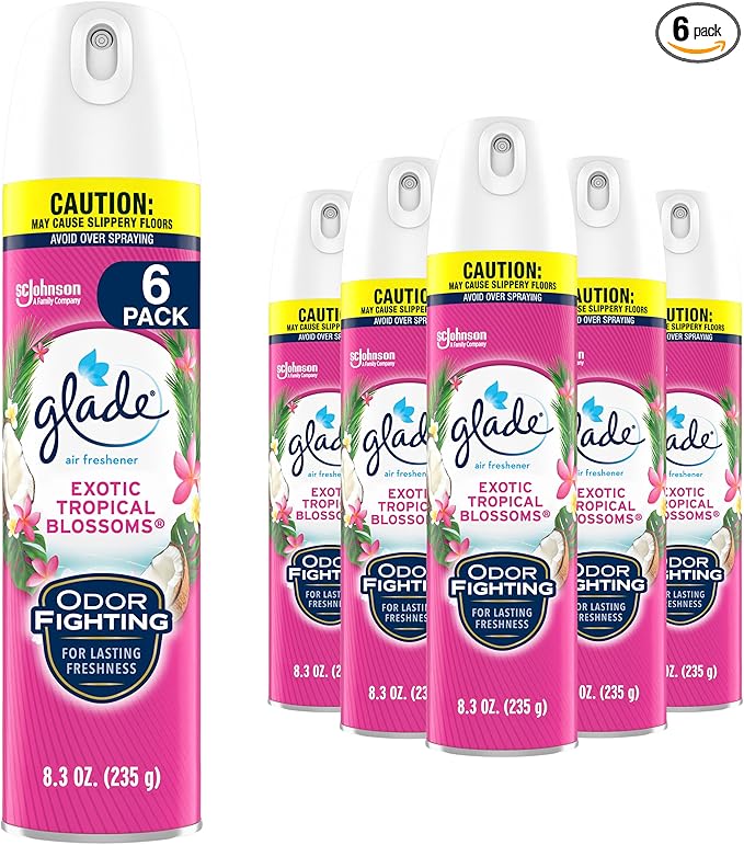 Glade Air Freshener Room Spray Exotic Tropical Blossoms 8.3 oz 6 Count