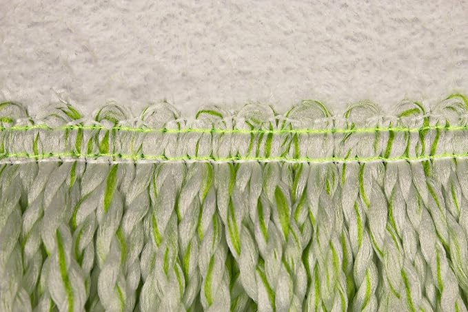 CleanAide Commercial Microfiber Dry Mop Pad Refill 24 Inch Floor Cleaning Pads with Coral Weave and Rope Border Reusable for Hardwood Tile Vinyl Fits Most Mop Frames Green Trim 4-Pack