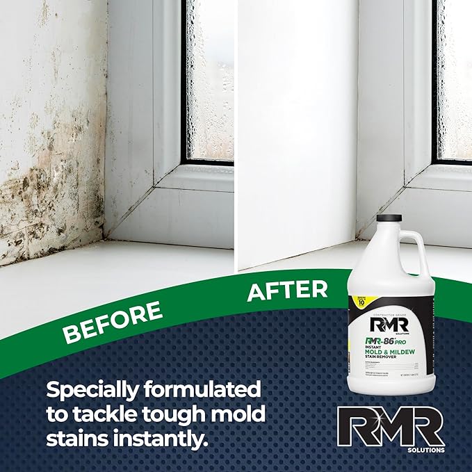 RMR-86 Pro Contractor Grade Mold Stain &amp Mildew Stain Remover Cleaning Solution Professional Quality Formula 1 Gallon